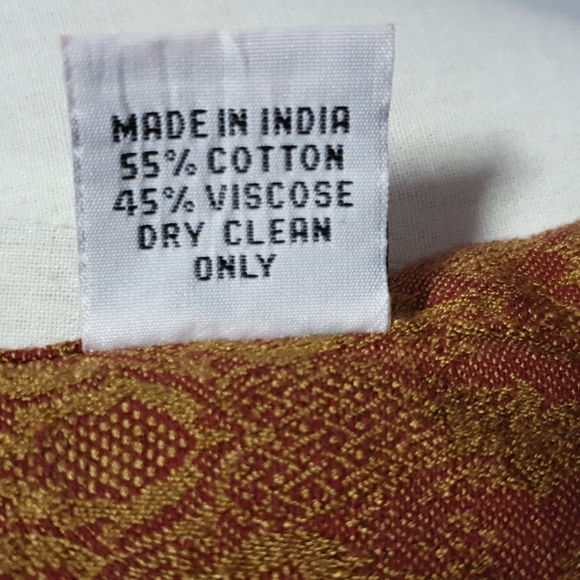 Women's Red and brown Floral Scarf - Picture 9 of 9